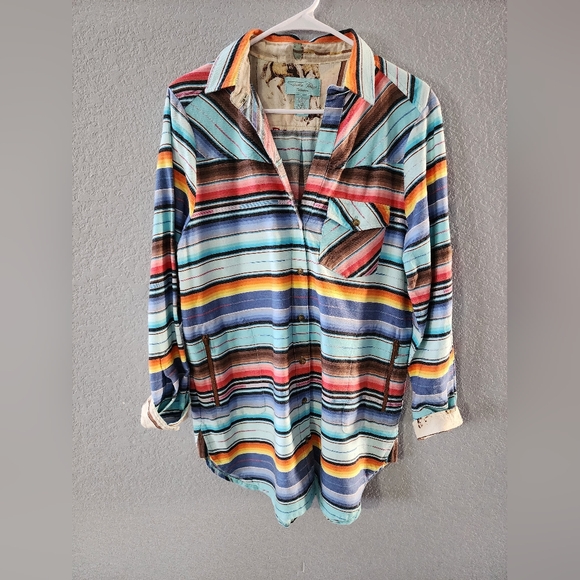 Tops - Striped Multicolor Button-Up Shirt